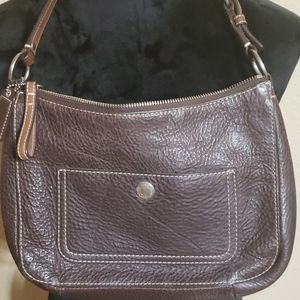 Dark brown Coach shoulder